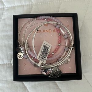 Alex and Ani love bracelet set